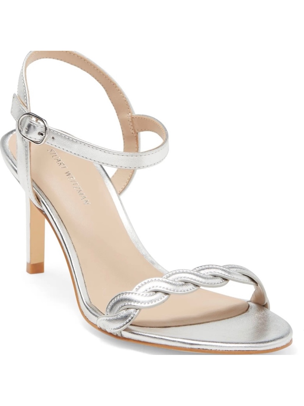 New Stuart Weitzman Silver Sandals